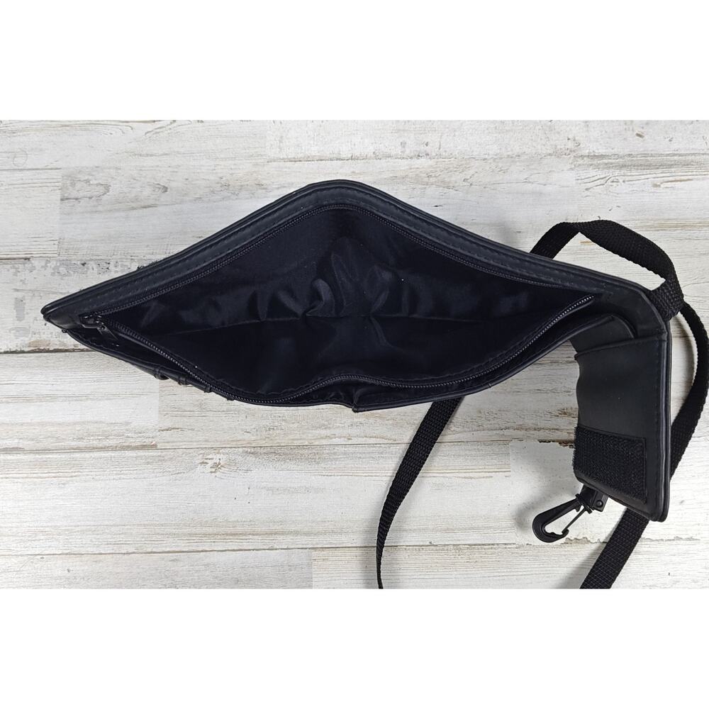 VTG RALPH LAUREN POLO SPORT Mini Crossbody Bag Black w/R67L On Flap 90s-Y2K - Picture 5 of 11